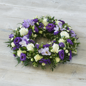 Funeral wreath made with the finest flowers